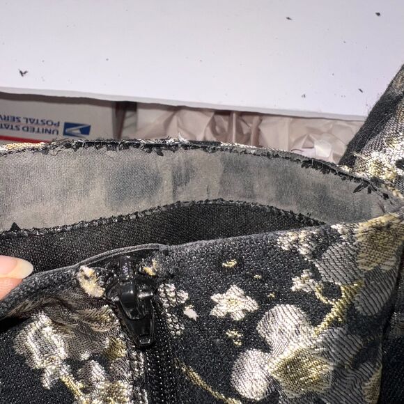 Indigo Rd Brooke Boots Floral Black Embroidered Tapestry Ankle Booties Women's 9 - Picture 9 of 9